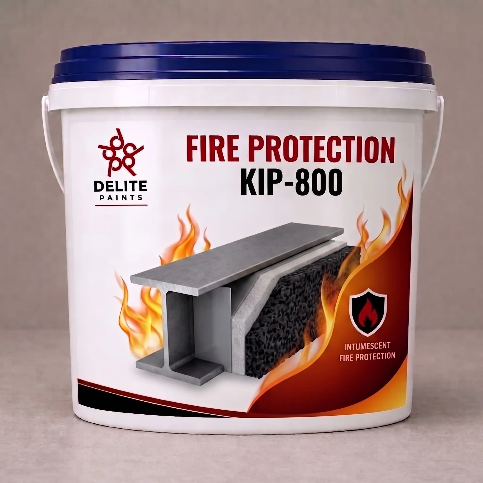 Bucket of KIP-800 - High Quality Fire Retardant Paint manufactured by Delite Paints